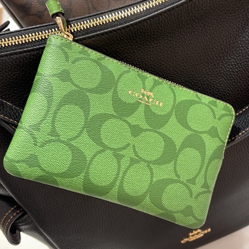 Coach Corner Zip Wristlet In Signature Canvas
Im/Neon Green - Picture 6 of 16